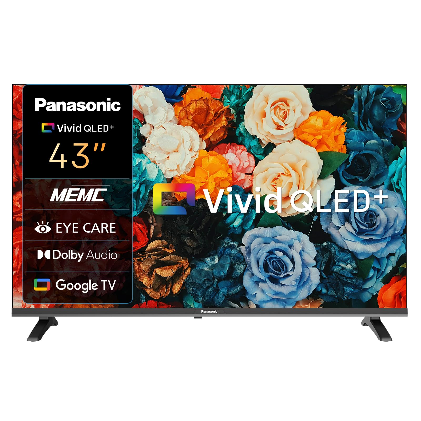 Panasonic 43” TN-43S55CGF 2K Vivid QLED+ Google Smart TV with